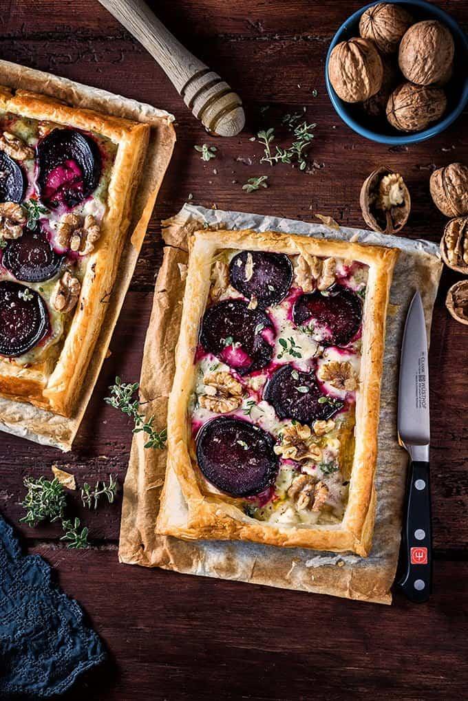 Beetroot Tart with Goat’s Cheese