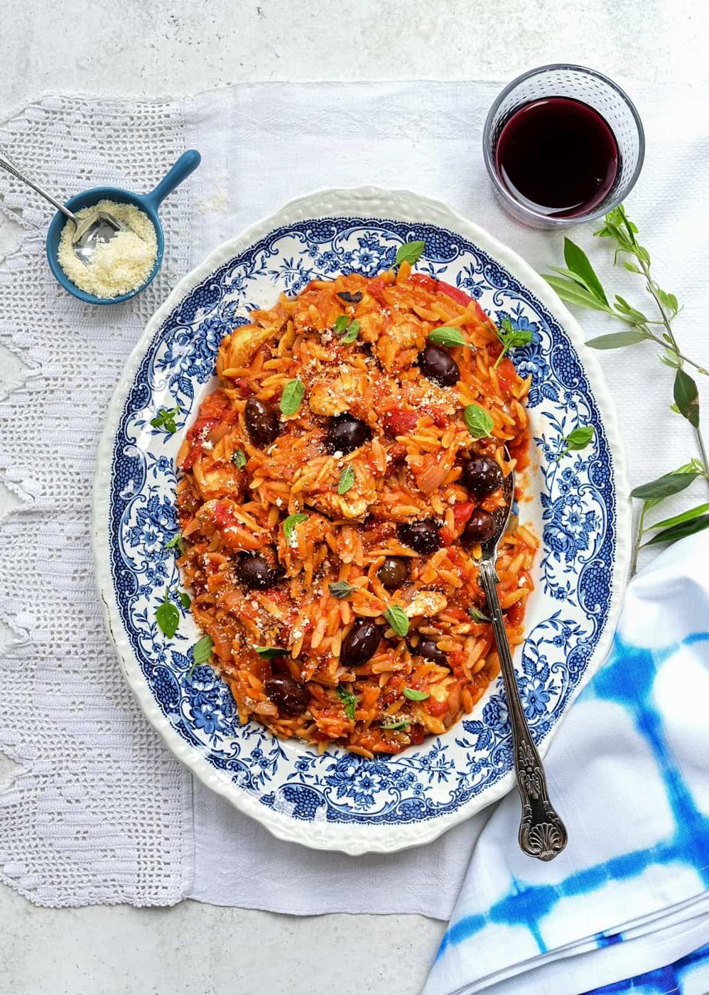 Slow Cooker Greek Chicken and Orzo