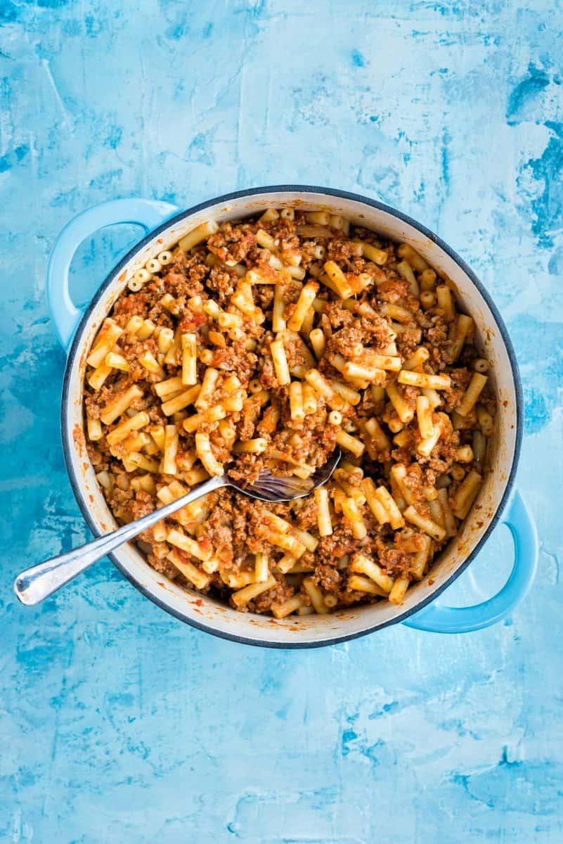 Greek Pastitsio recipe - beef mince and pasta bake that closely resembles lasagne but is easier to make and a true family favourite