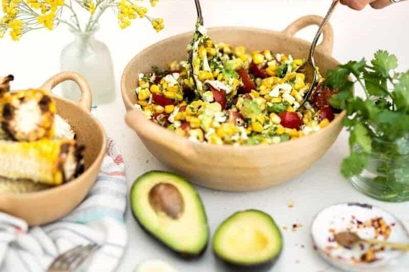 Grilled Corn Avocado Salad