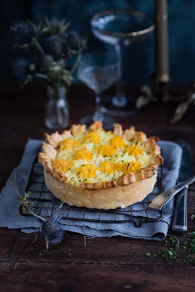 Haggis pie with potato and swede mash topping. Perfect for celebrating St Andrew's Day or Burns night and a hearty winter meal in its own right. #haggis