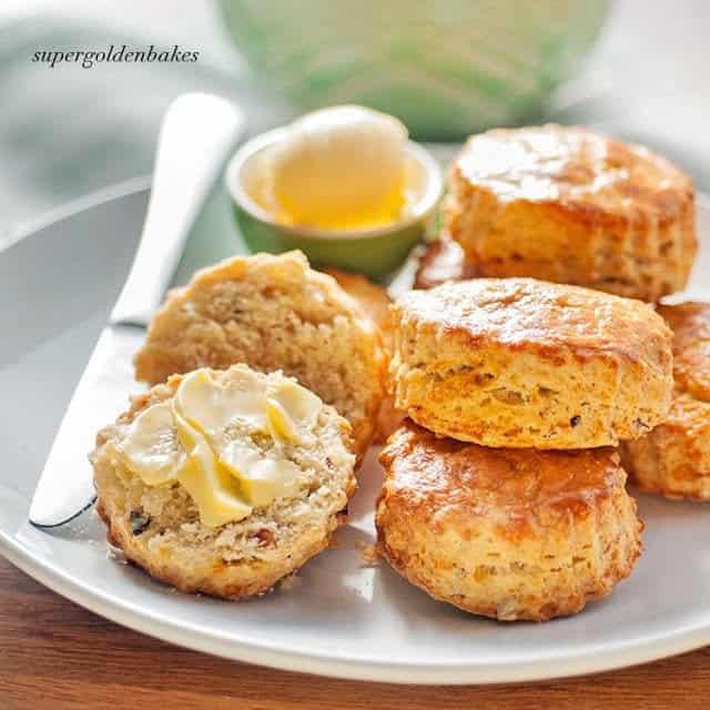 Hazelnut and Stilton scones