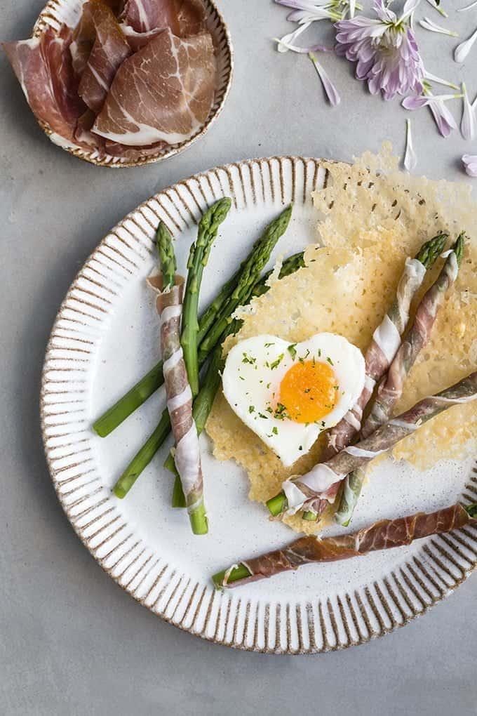 Oven-poached Eggs with Grana Padano Crisps and Prosciutto