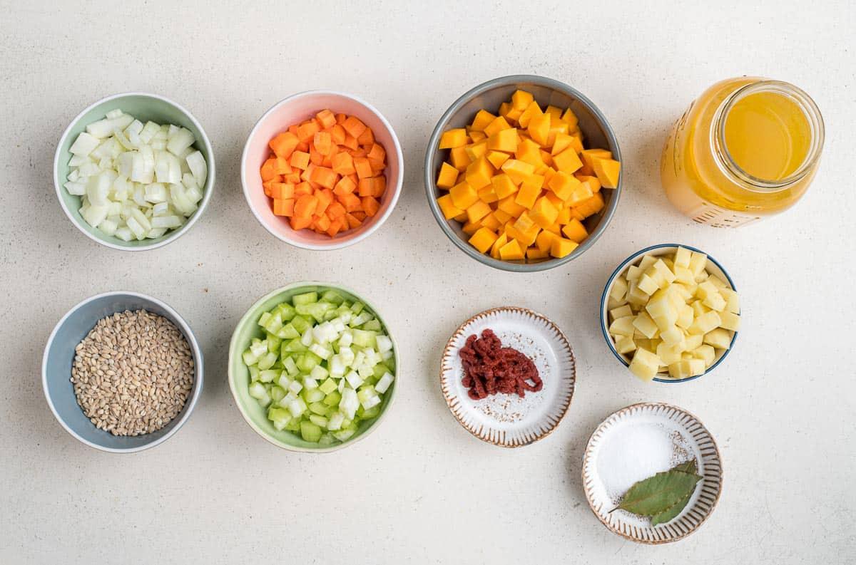 Ingredients for Vegetable Soup