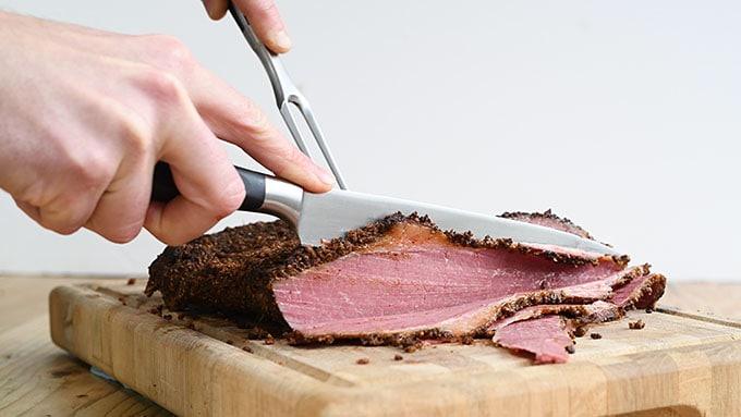 Homemade pastrami
