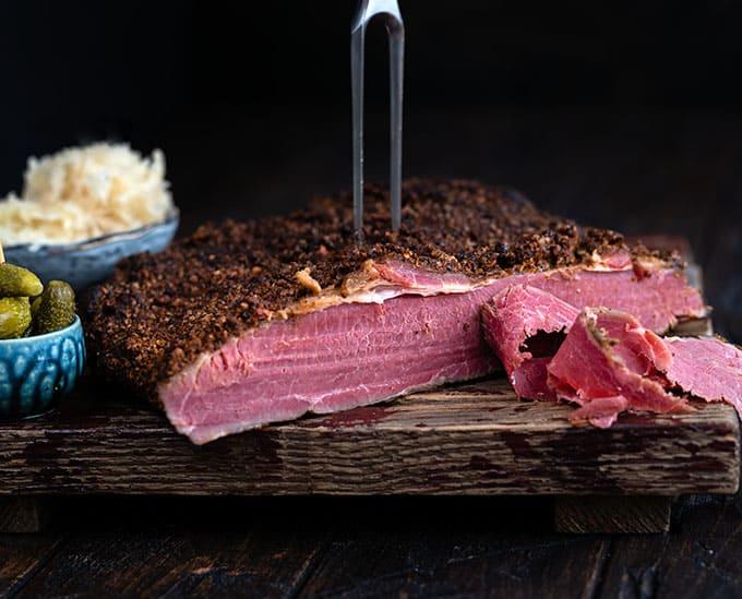 Homemade pastrami