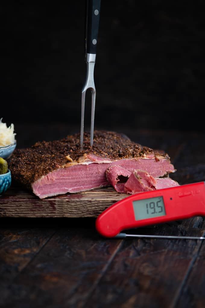 Homemade pastrami