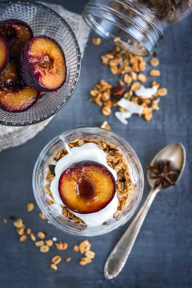 Homemade Yoghurt with Spiced Roasted Plums
