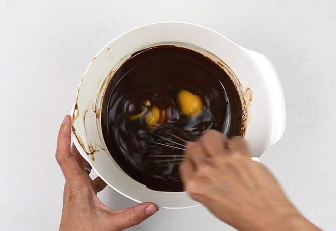 Adding eggs
