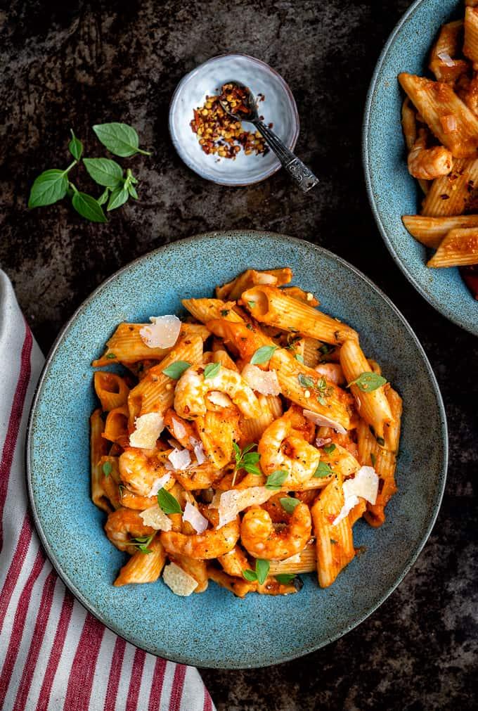Spicy Prawn Pasta Arrabbiata