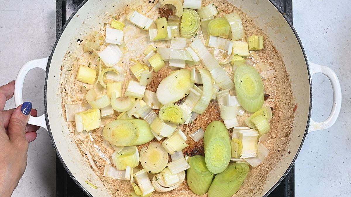 cooking leeks