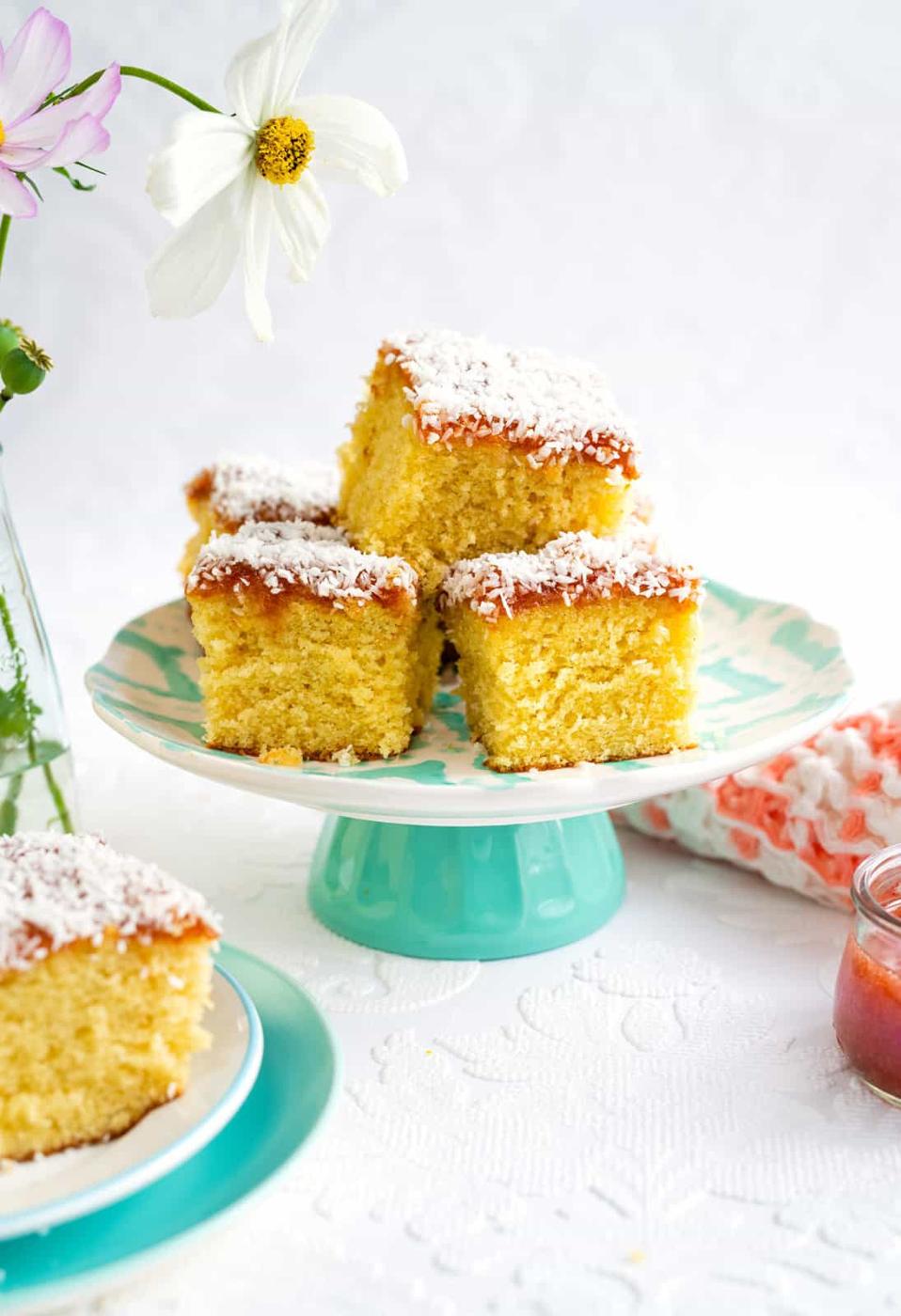 Retro Jam and Coconut Sponge