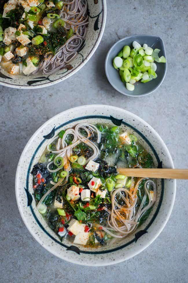 Miso, Kale and Tofu Soup