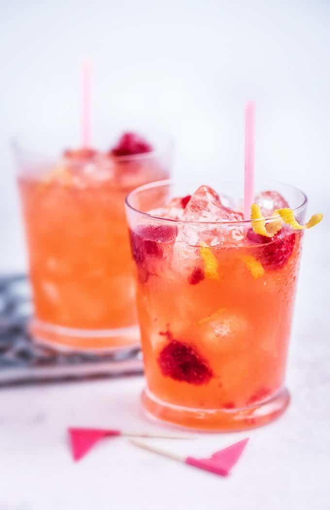 Two glasses with Knickerbocker rum cocktail