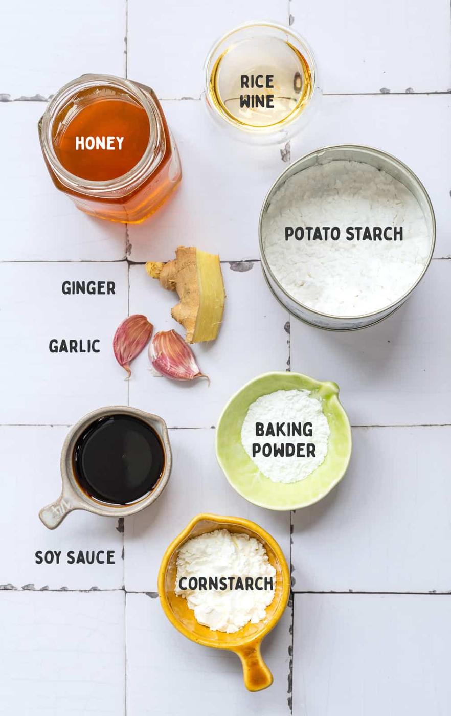 Ingredients for korean fried chicken