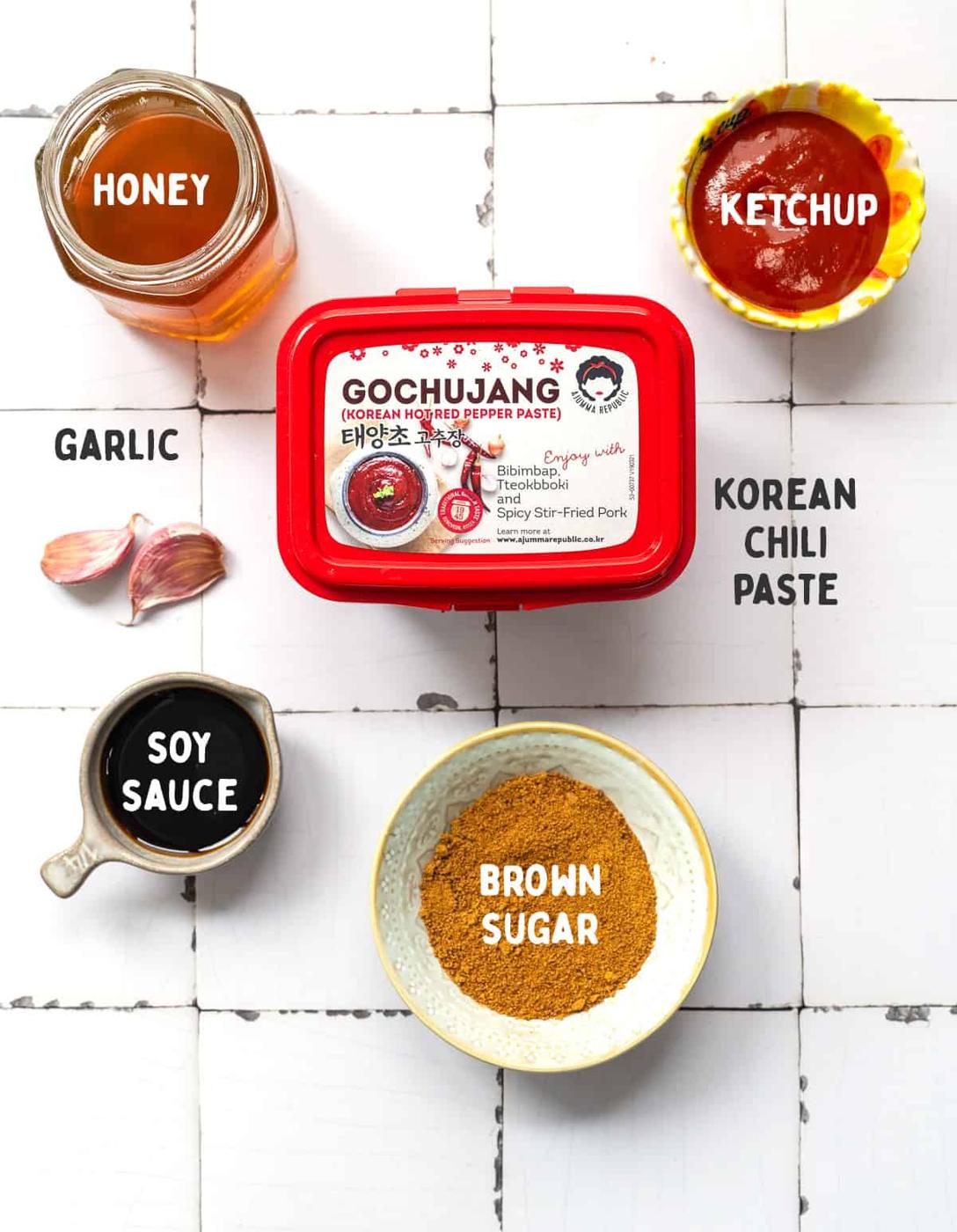 ingredients for korean fried chicken sauce
