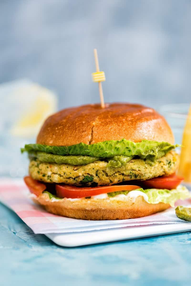 'Krabby patty' - crab burger with avocado green goddess dressing