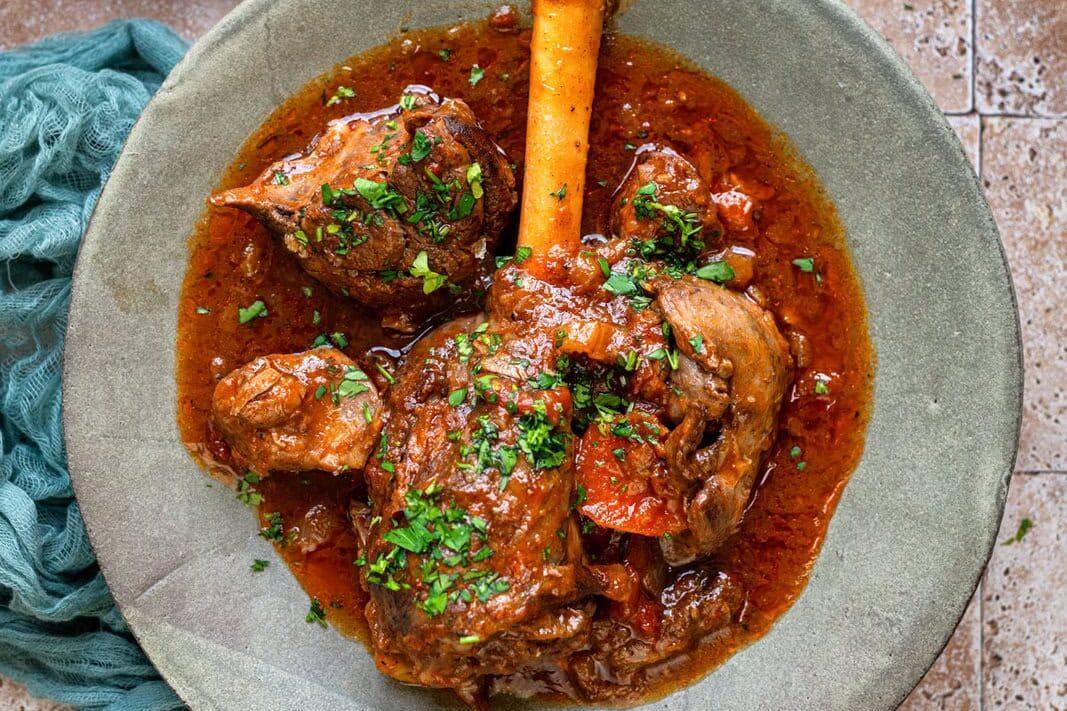 Crock Pot Tender Braised Lamb Shank Recipe (Greek Style!)