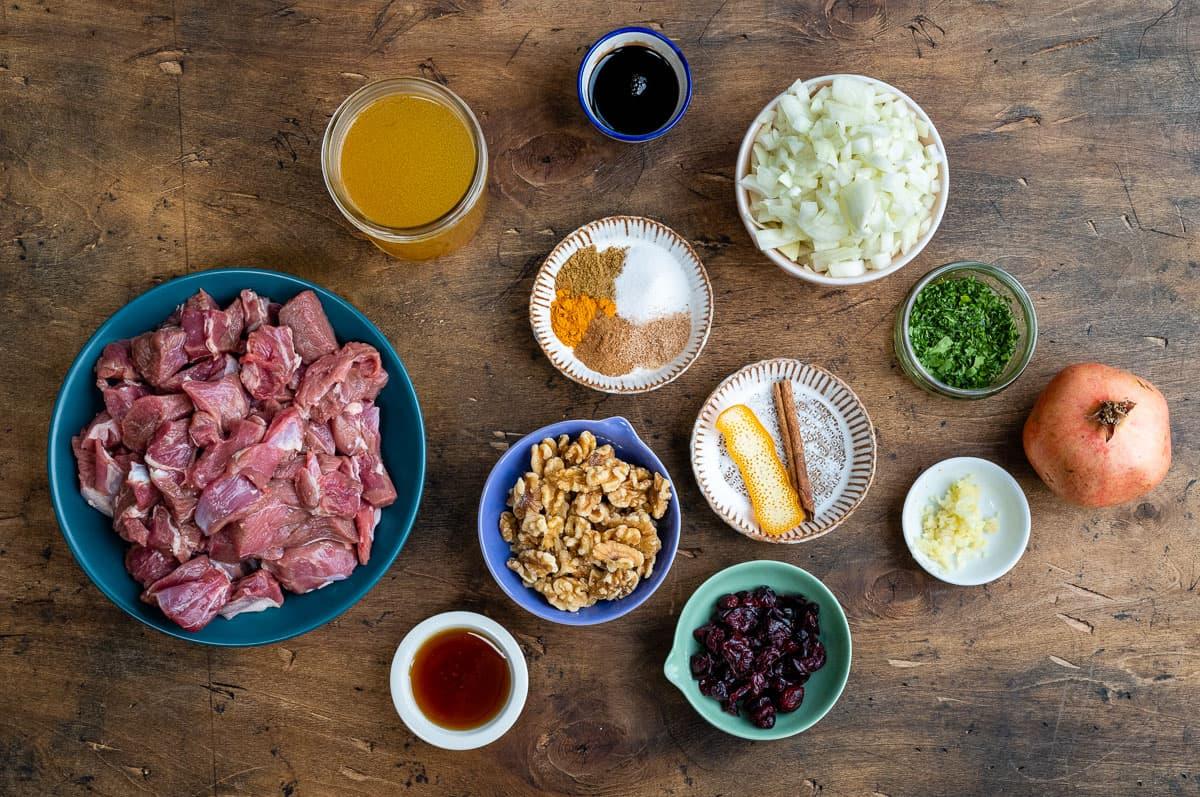 Persian Lamb Stew ingredients