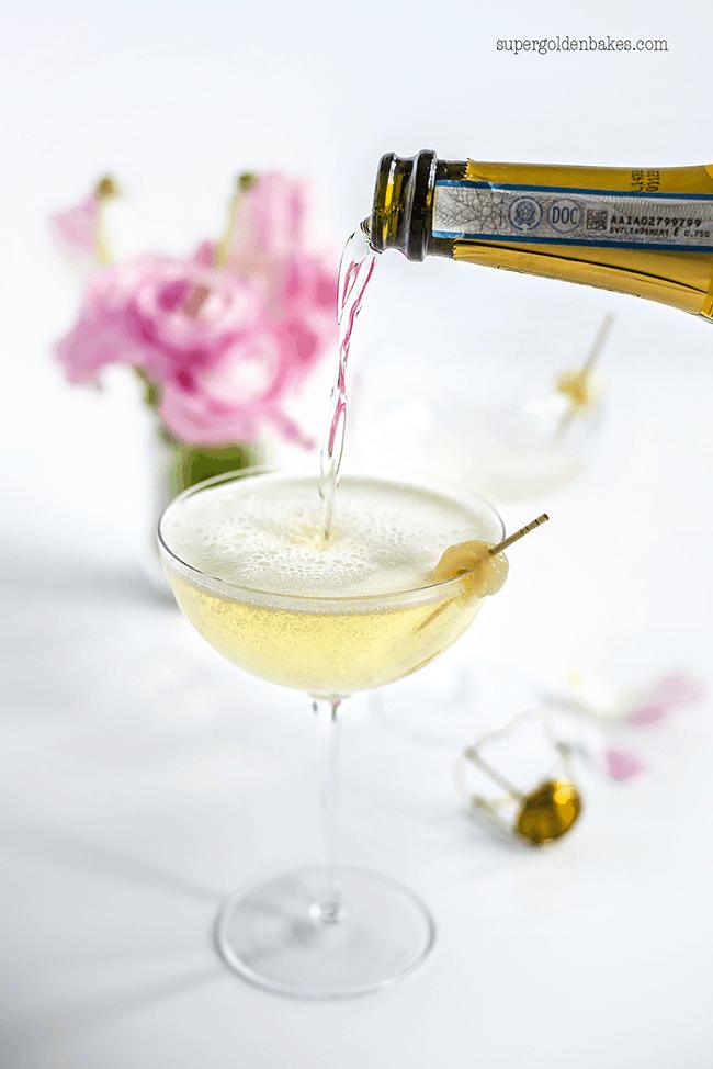 Lychee French 75 Cocktail