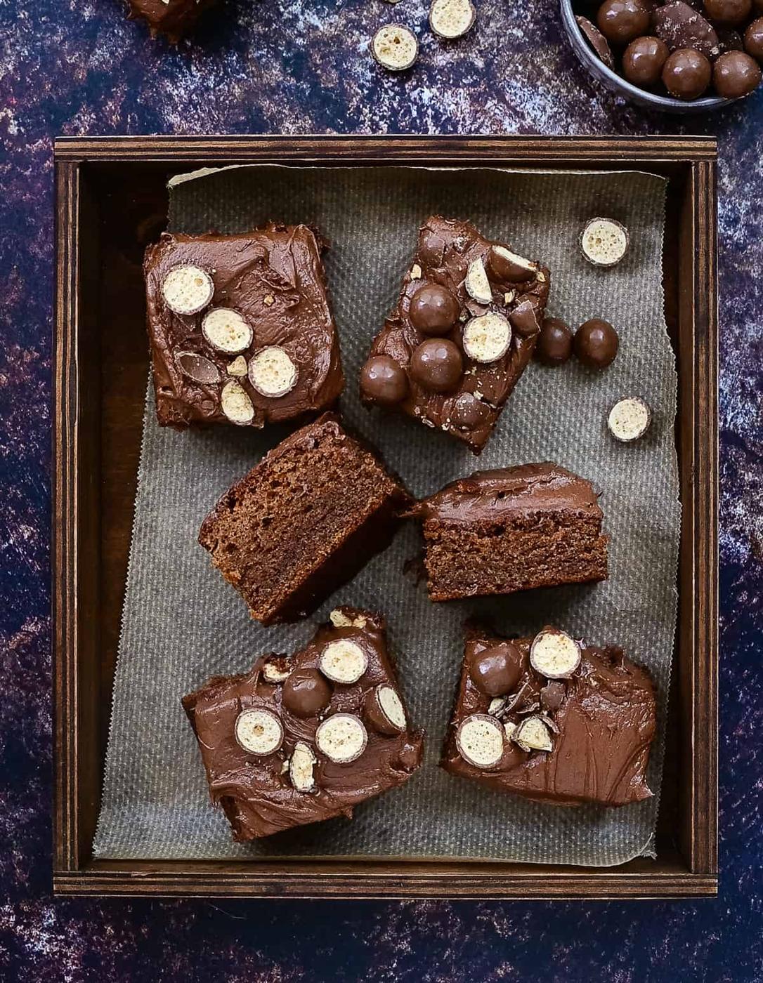 slices of Malteser cake