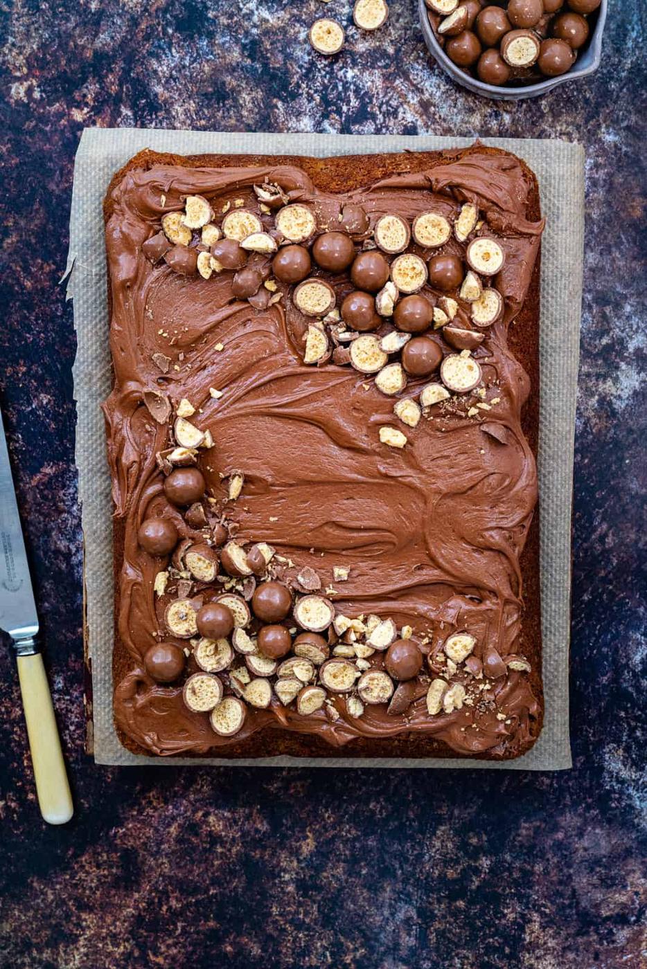 Easy Malteser Tray Bake