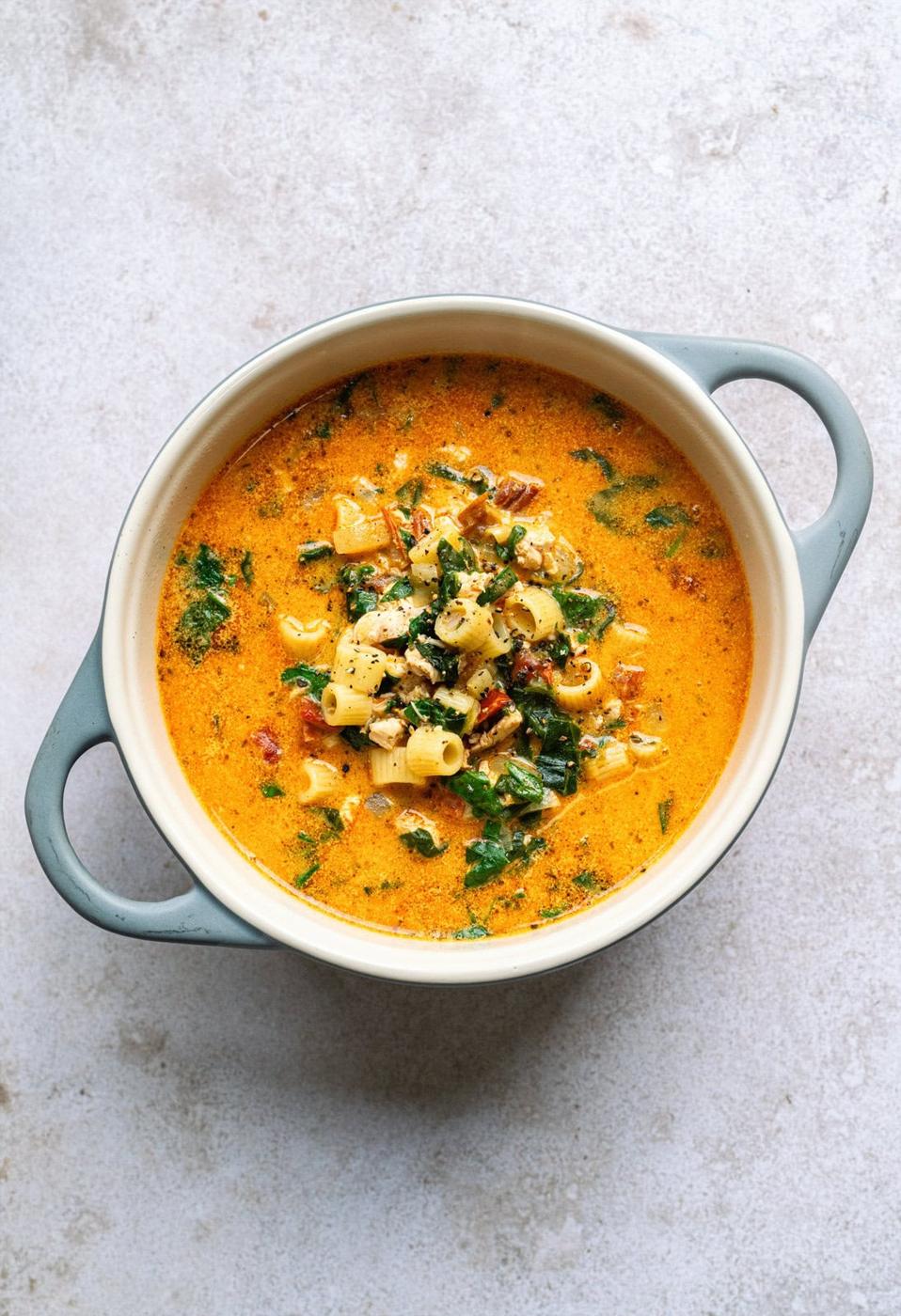 small pot of marry me chicken soup