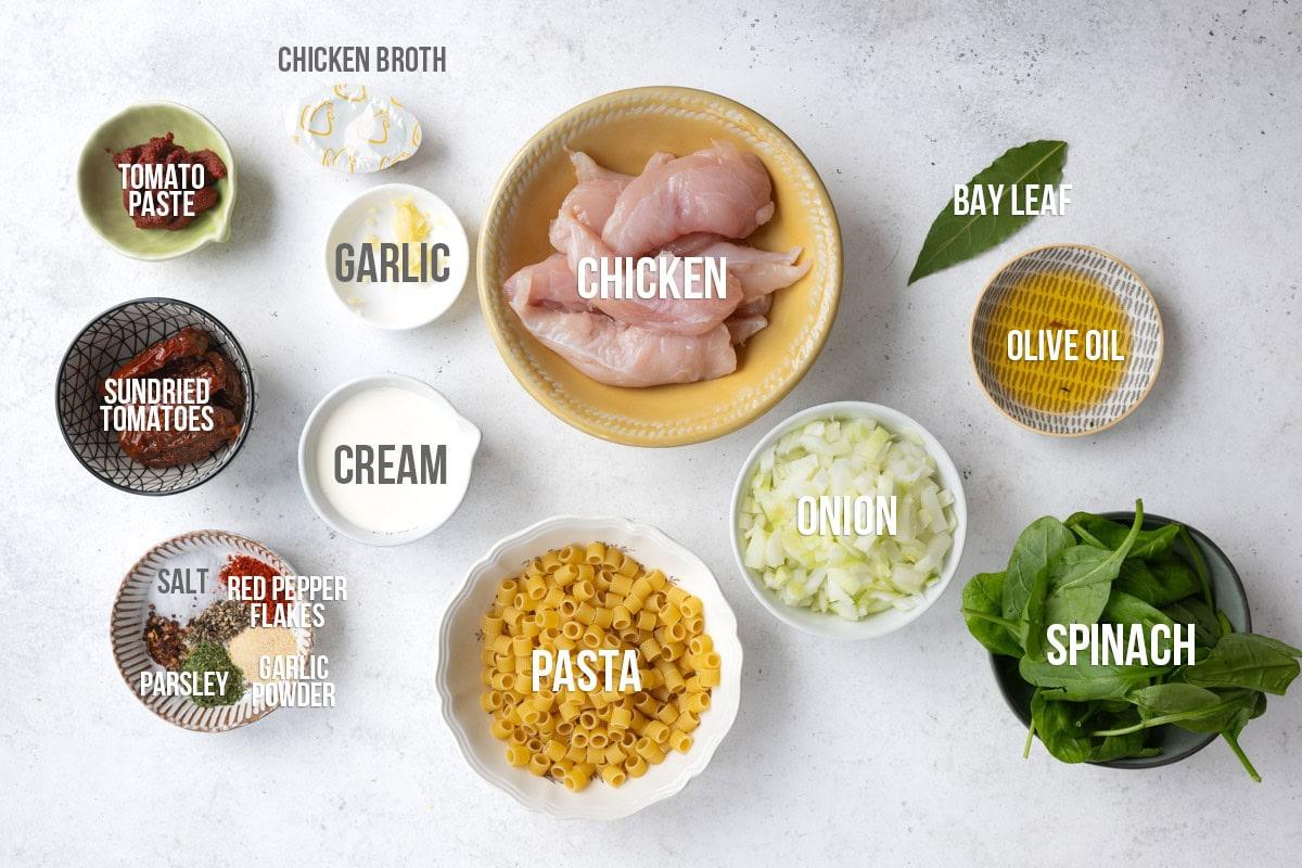 marry me chicken soup ingredients, labelled