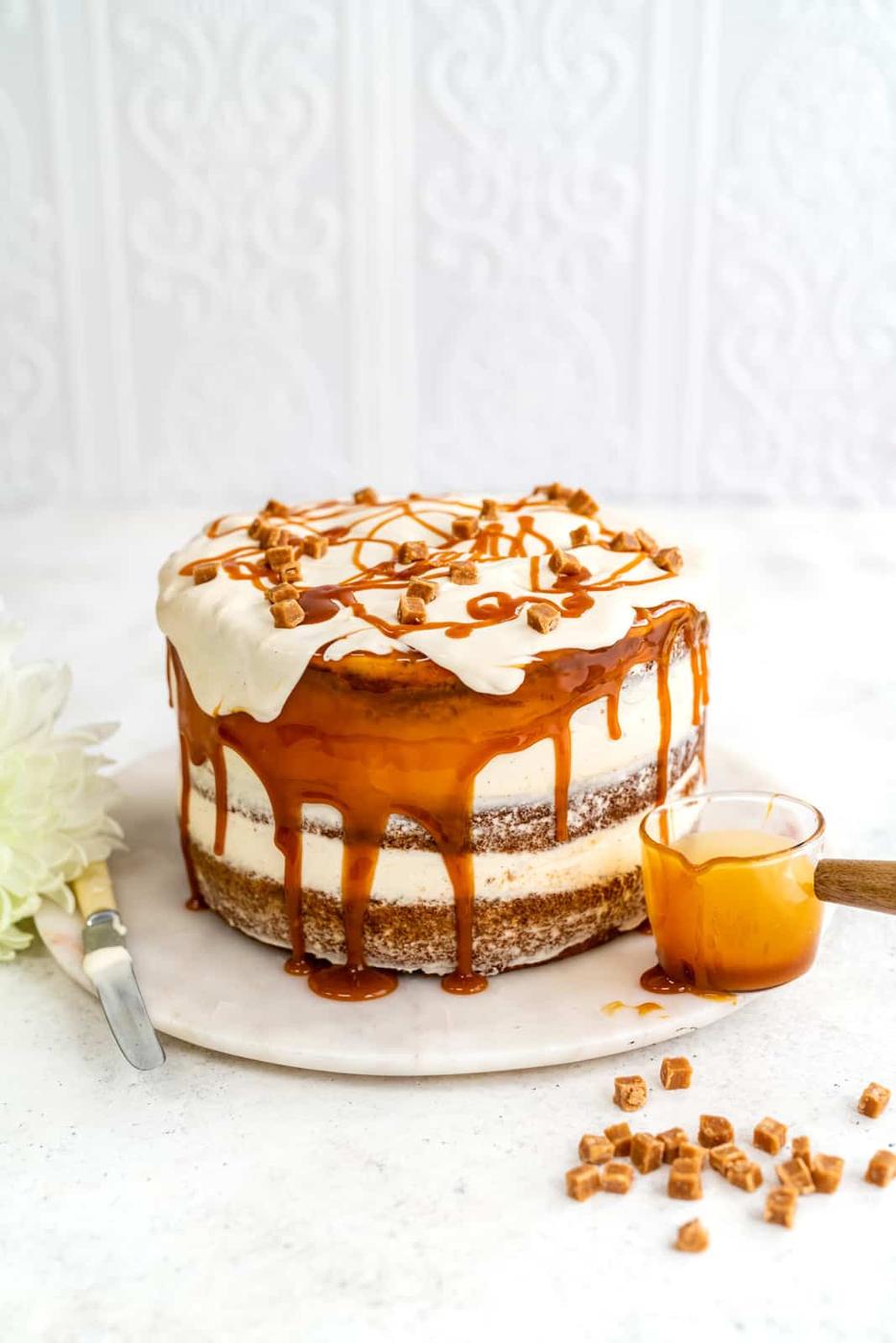 Banana Cake with Caramel Frosting