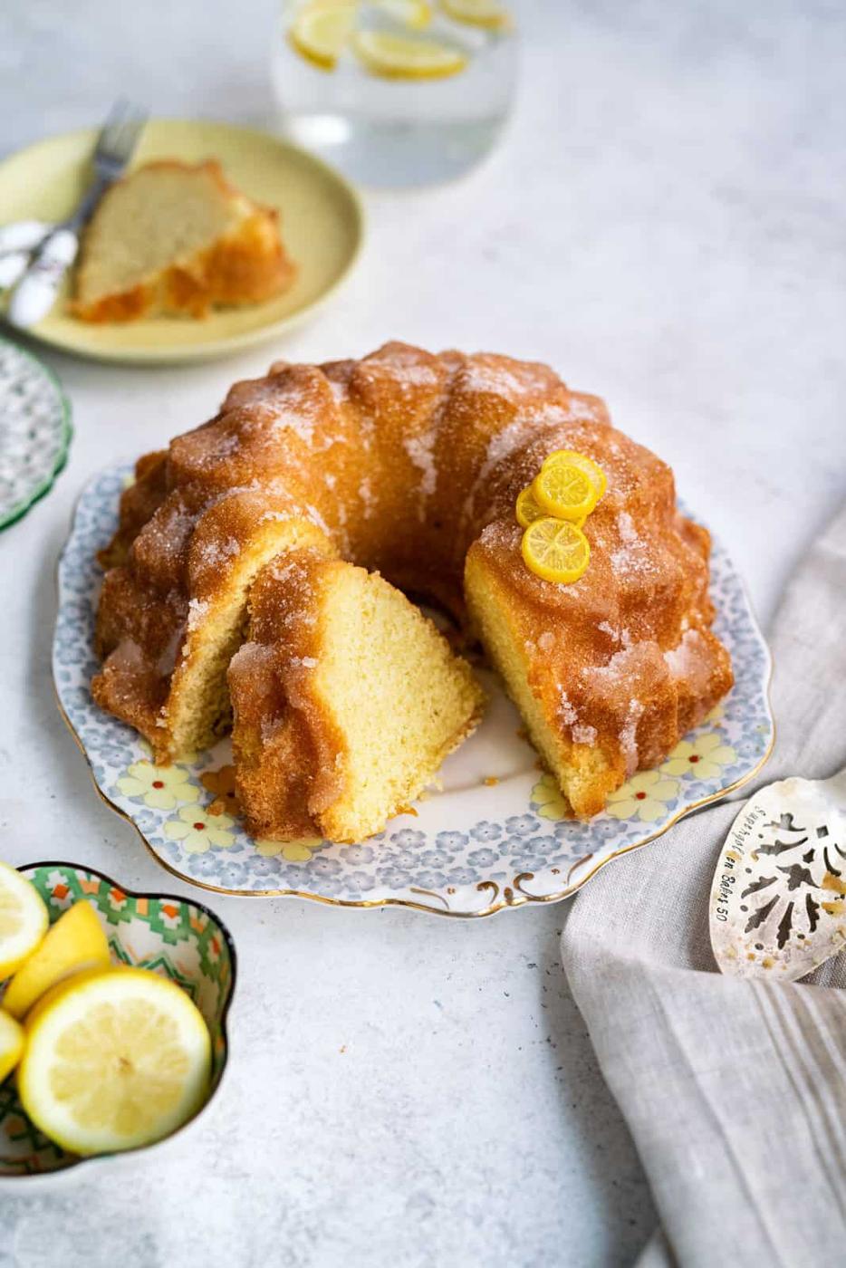 Mary Berry Lemon Cake on a wire rack