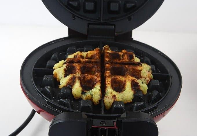 Potato waffle in waffle maker