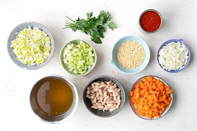 Minestrone ingredients