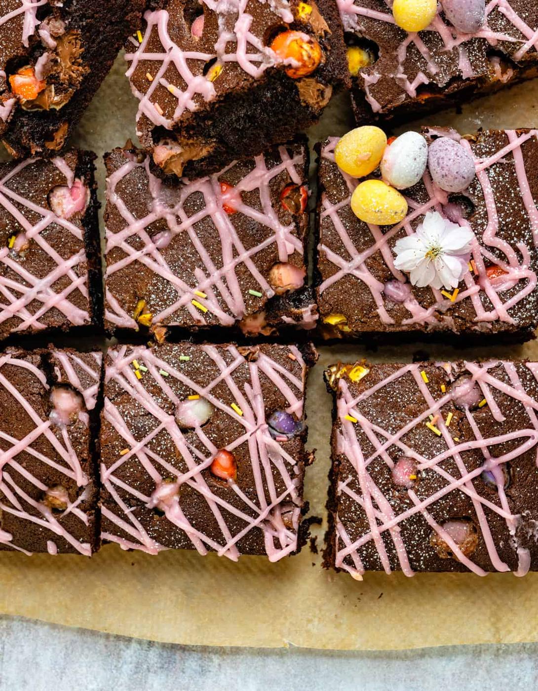 Mini Egg Brownies