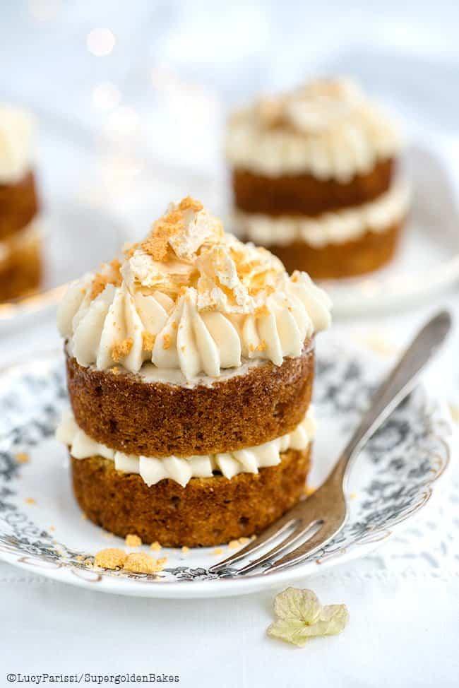Mini Hummingbird Cakes with Pineapple Cream Cheese frosting