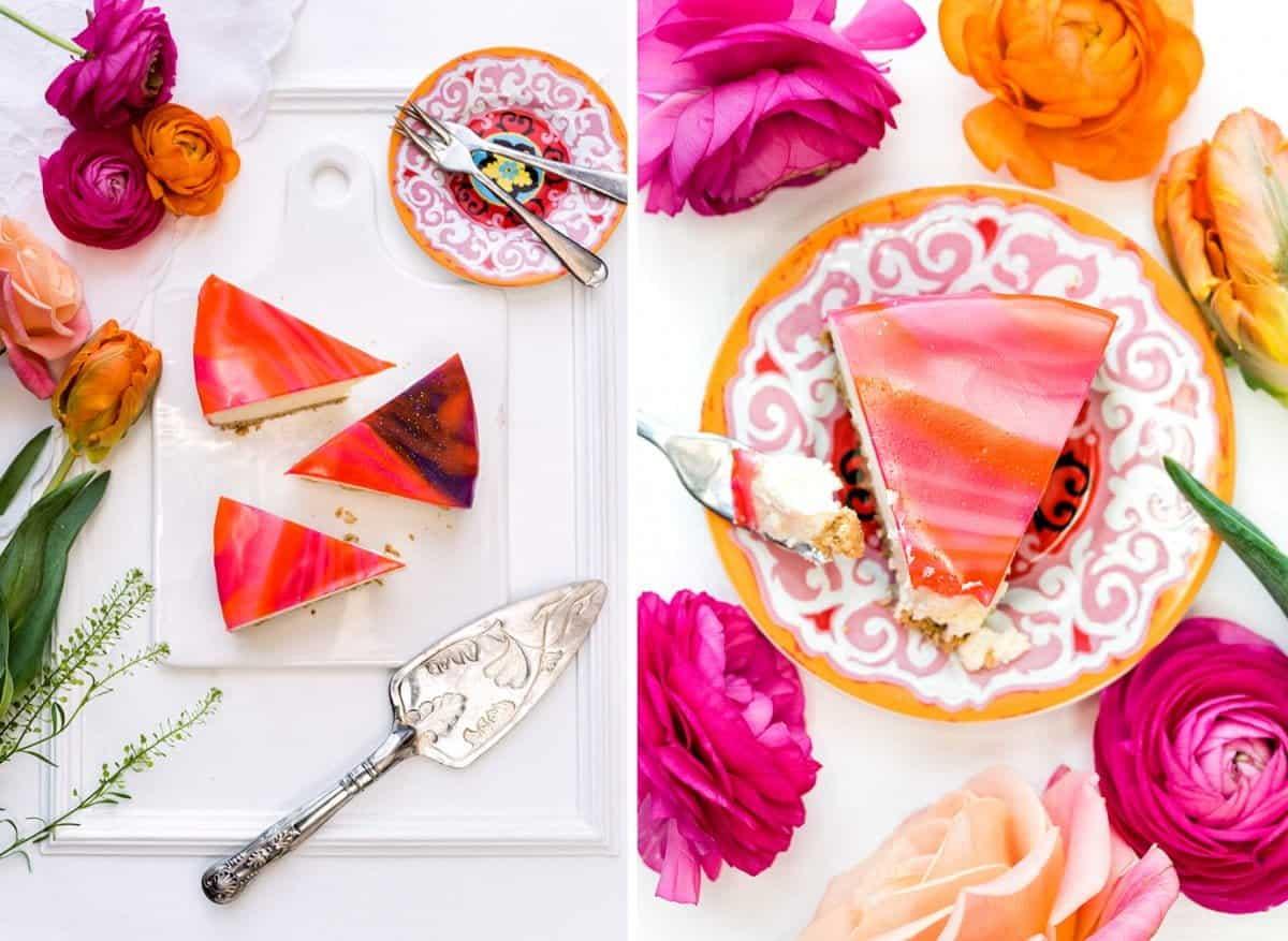 Make this show-stopping mirror glaze white chocolate cheesecake to really impress this Mother's Day!