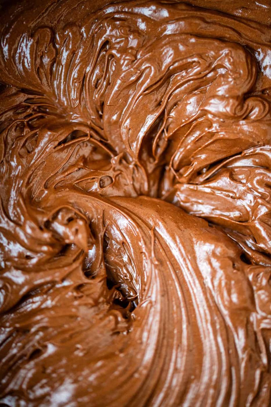 close up on chocolate buttercream
