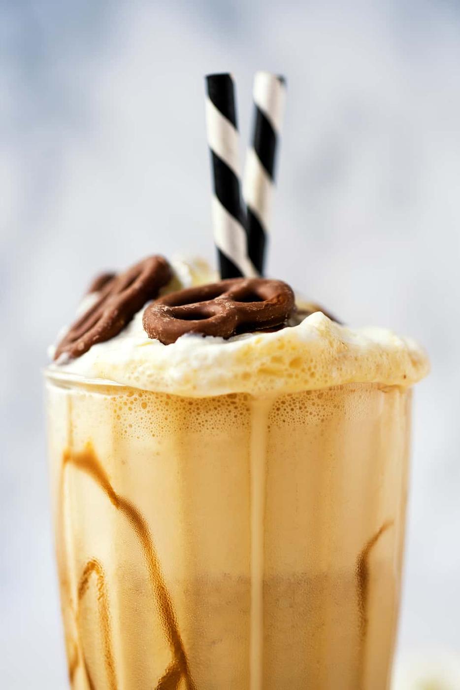 Frozen Mudslide served in sundae glass topped with whipped cream