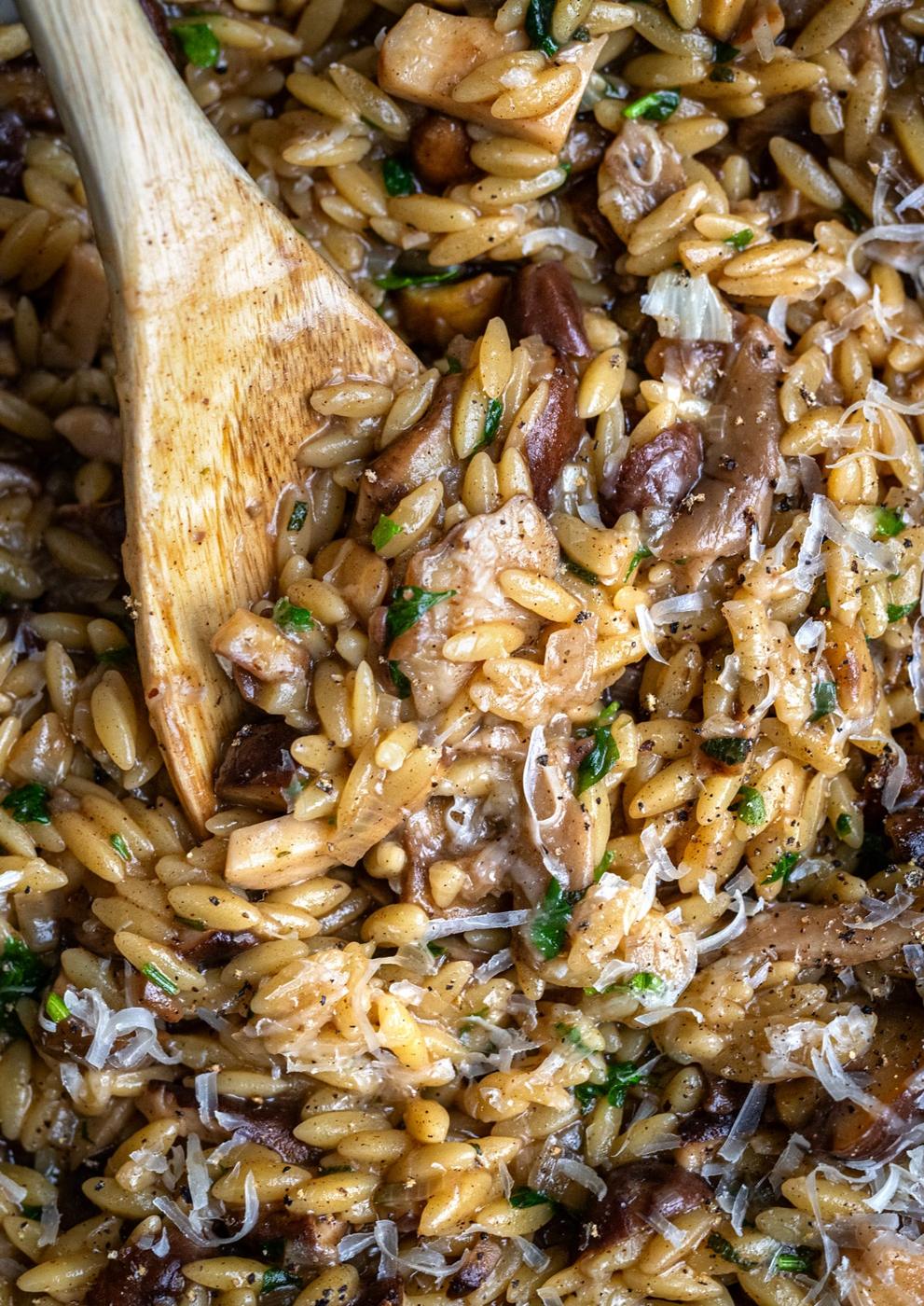 One-Pot Mushroom Orzo