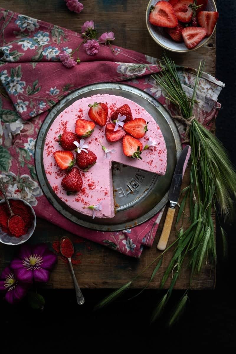 No-bake Strawberry Cheesecake