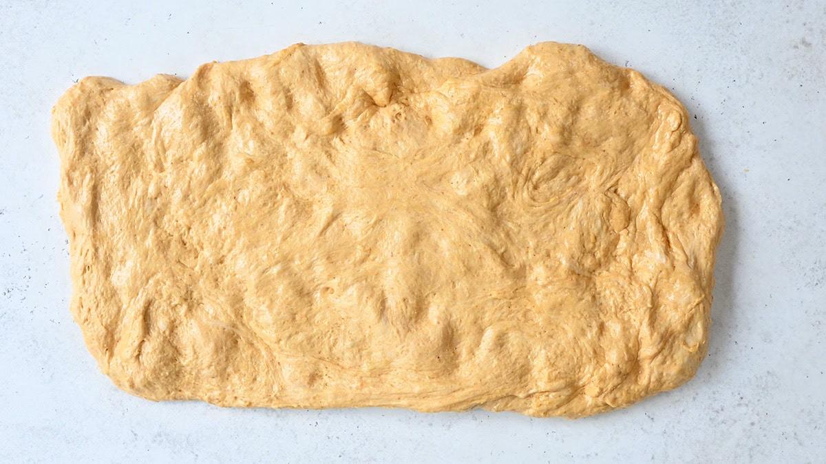 bread dough on a worktop