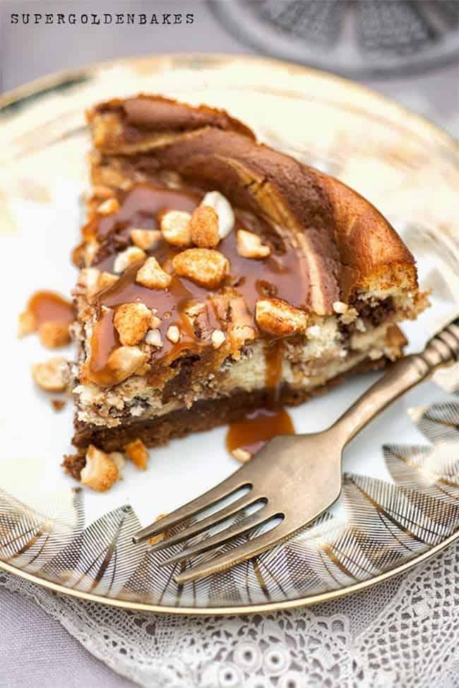 Nutella and Caramel Cheesecake