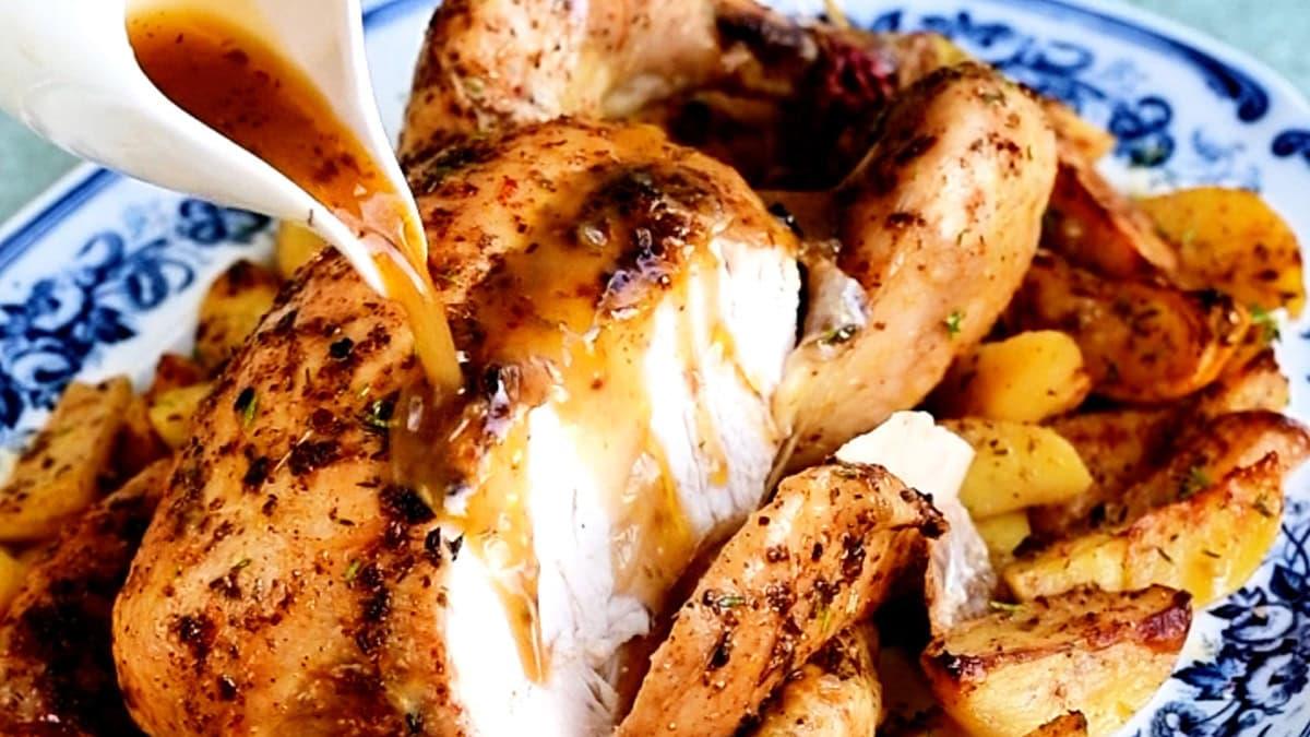 Greek Roast Chicken and Lemon Potatoes