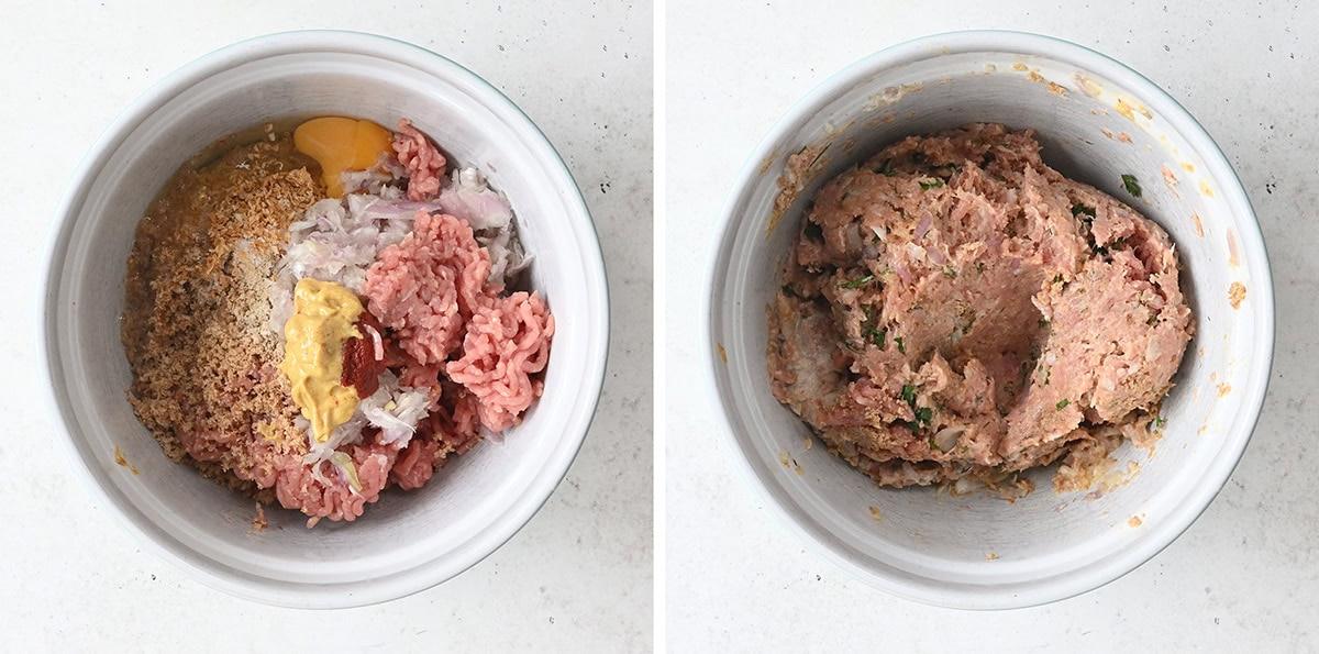 process shot making meatballs
