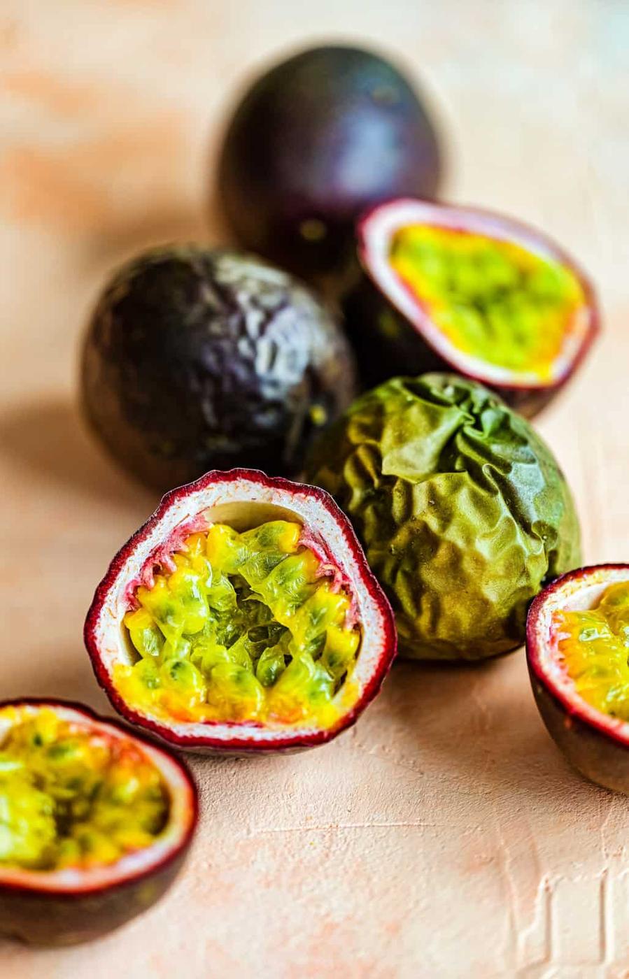 passion fruit some halved some whole