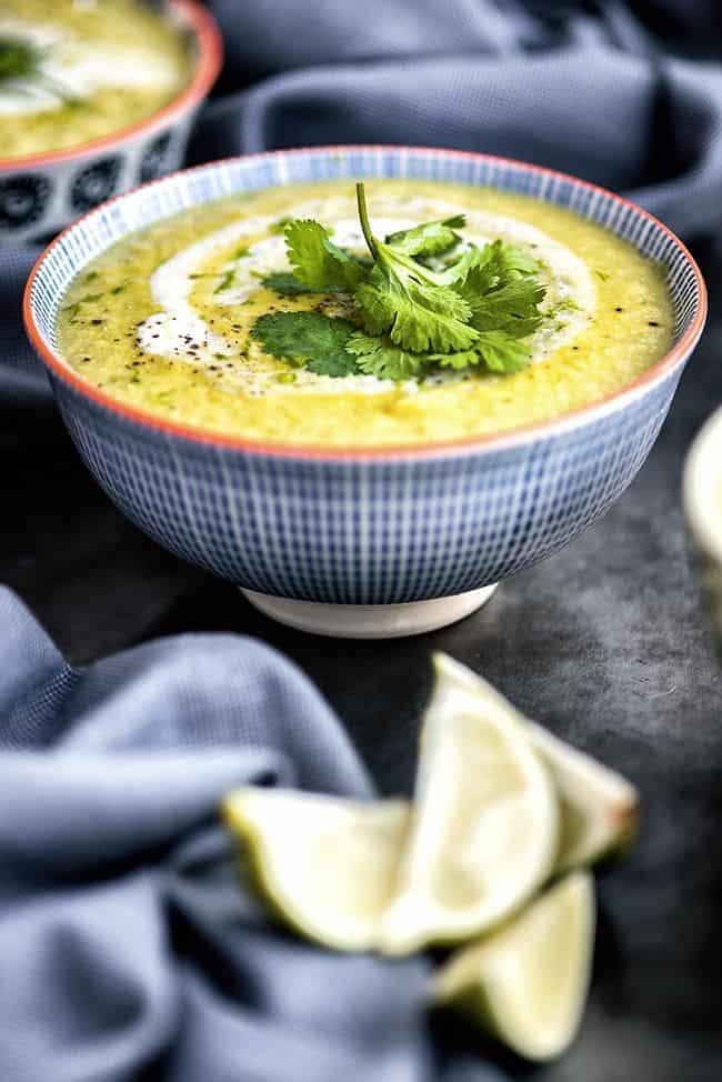 Pea, Edamame, Chilli and Coconut Soup {vegan}