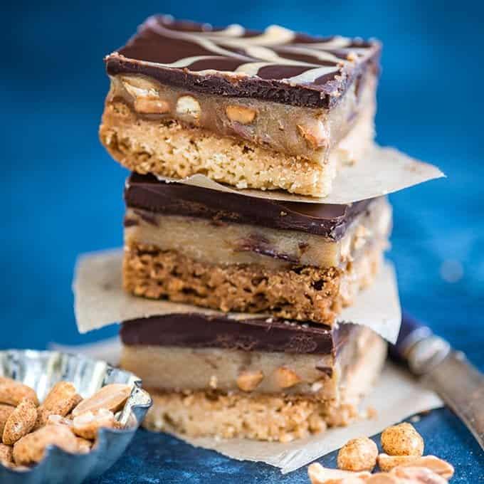 Peanut Butter Millionaire’s Shortbread
