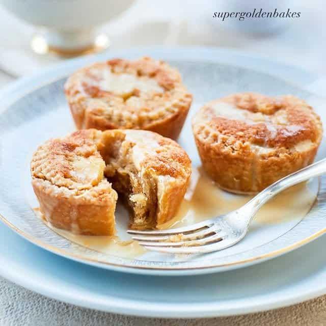 Pear and ginger hand pies with ginger caramel sauce