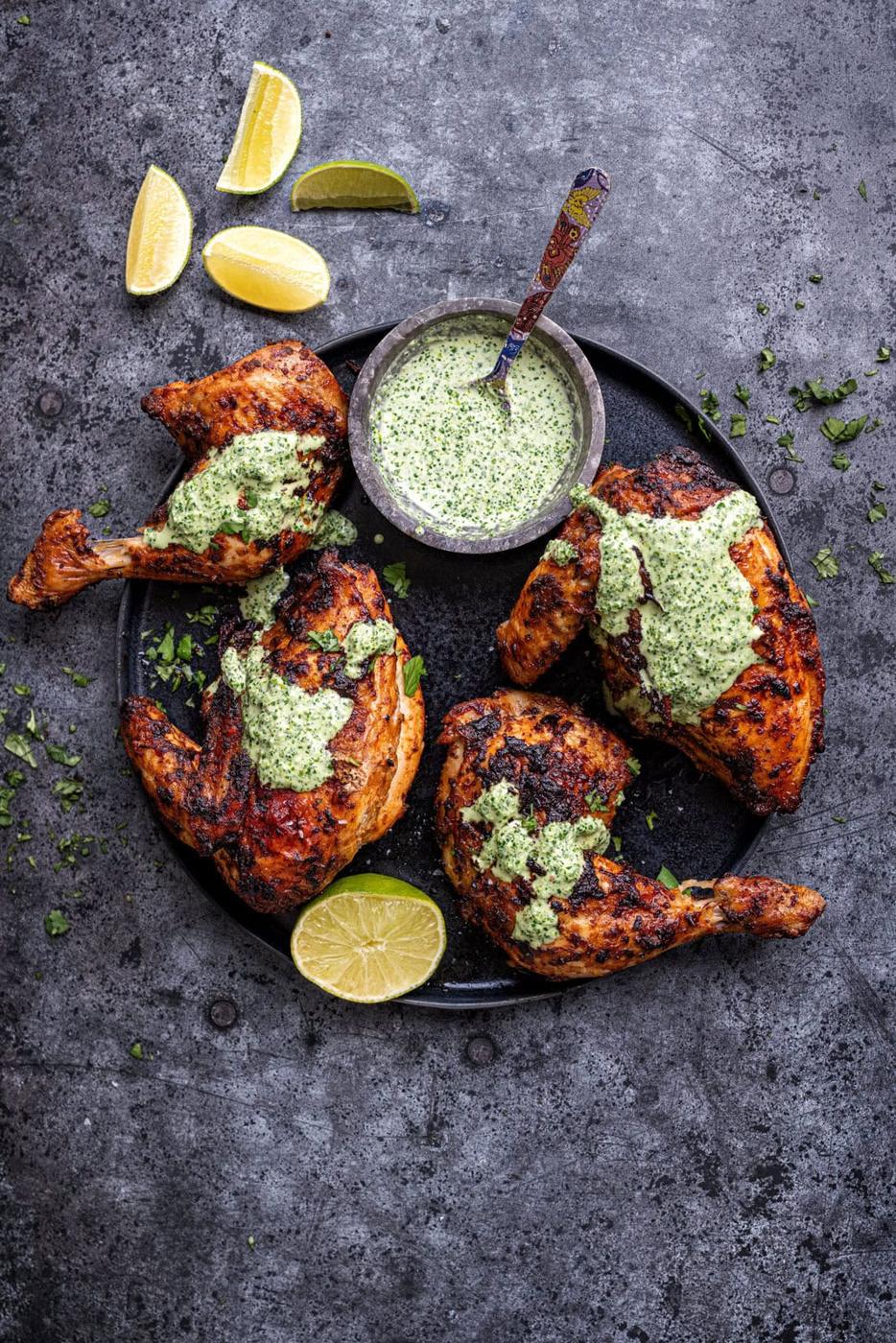 Peruvian Chicken with Green Sauce (Air Fryer or Oven)