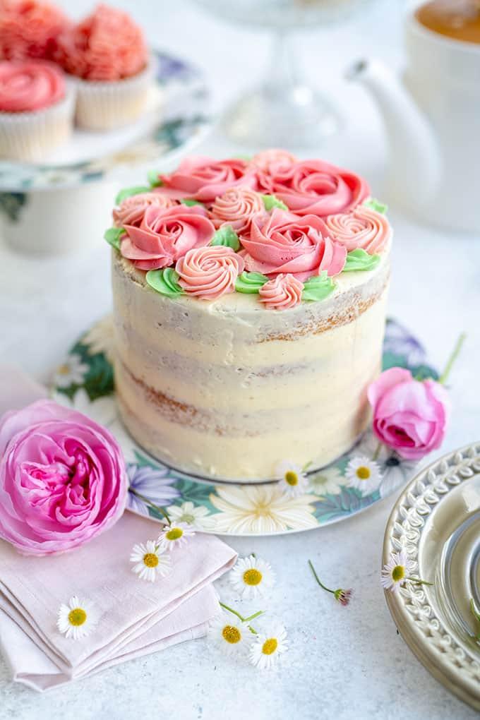 Pink Ombre Cake with Vanilla Buttercream