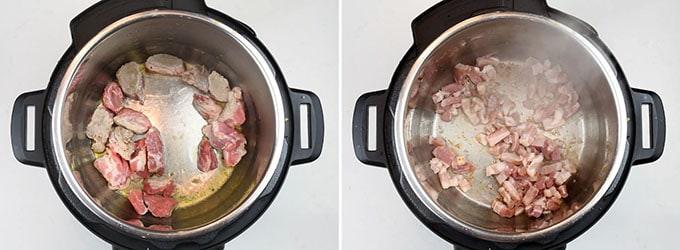 Making pork casserole in an Instant Pot
